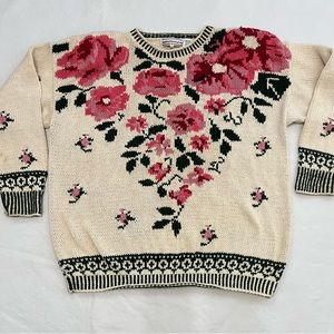 Vintage Westbound Floral Sweater Grandma CottageCore Granny